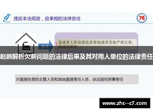 赵鹏解析欠薪问题的法律后果及其对用人单位的法律责任