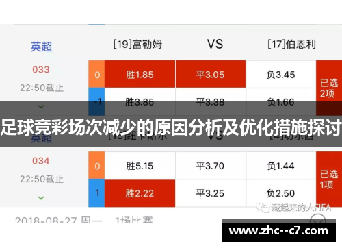 足球竞彩场次减少的原因分析及优化措施探讨